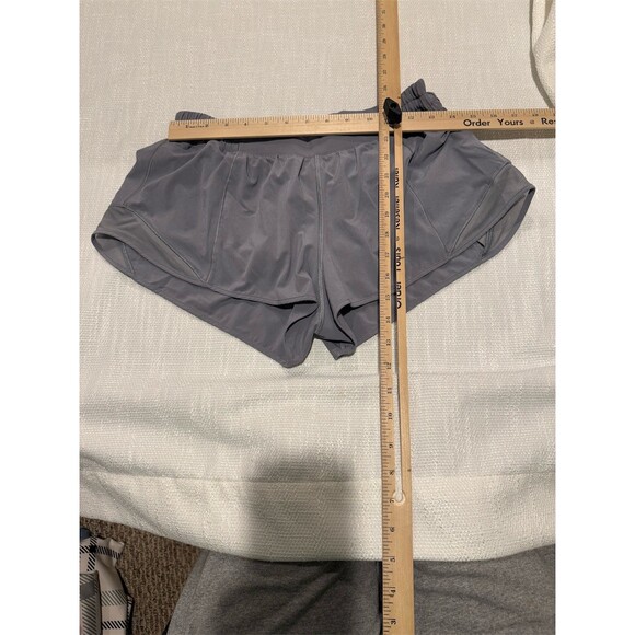 Lululemon Hotty Hot Low-Rise Lined Running Shorts Womens Size 12 Gray - Picture 3 of 3